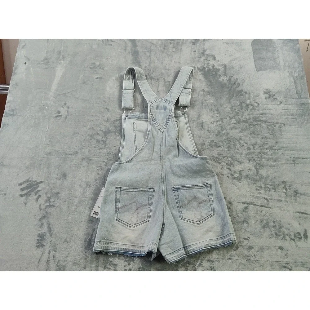 Juicy Couture Women's XS Denim Shortalls Overall Romper Light Wash JC558-OVRL